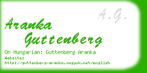 aranka guttenberg business card